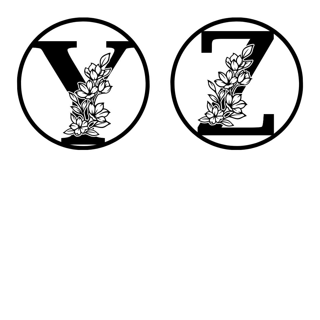 Full Bloom Name Monogram