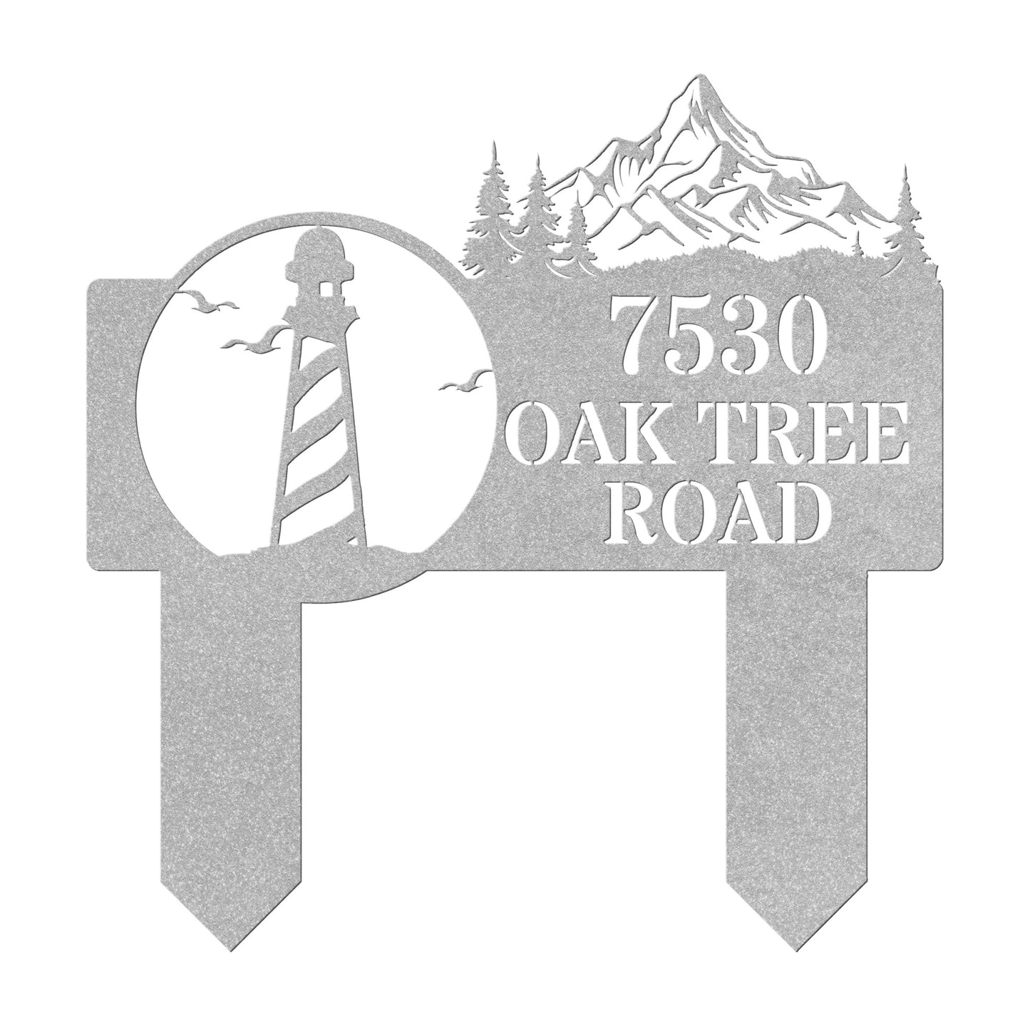 Lighthouse Address Sign (Stakes)