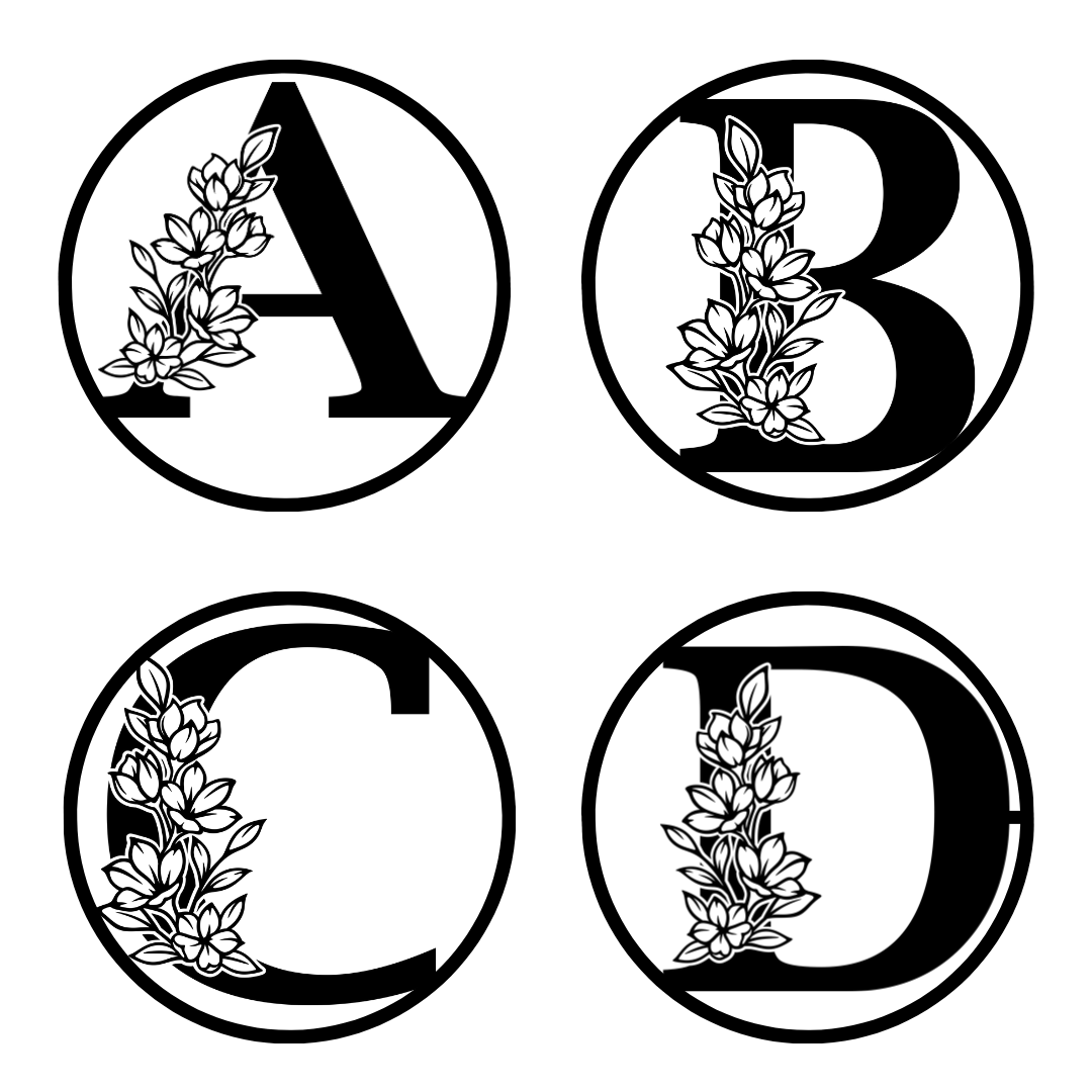 Full Bloom Name Monogram