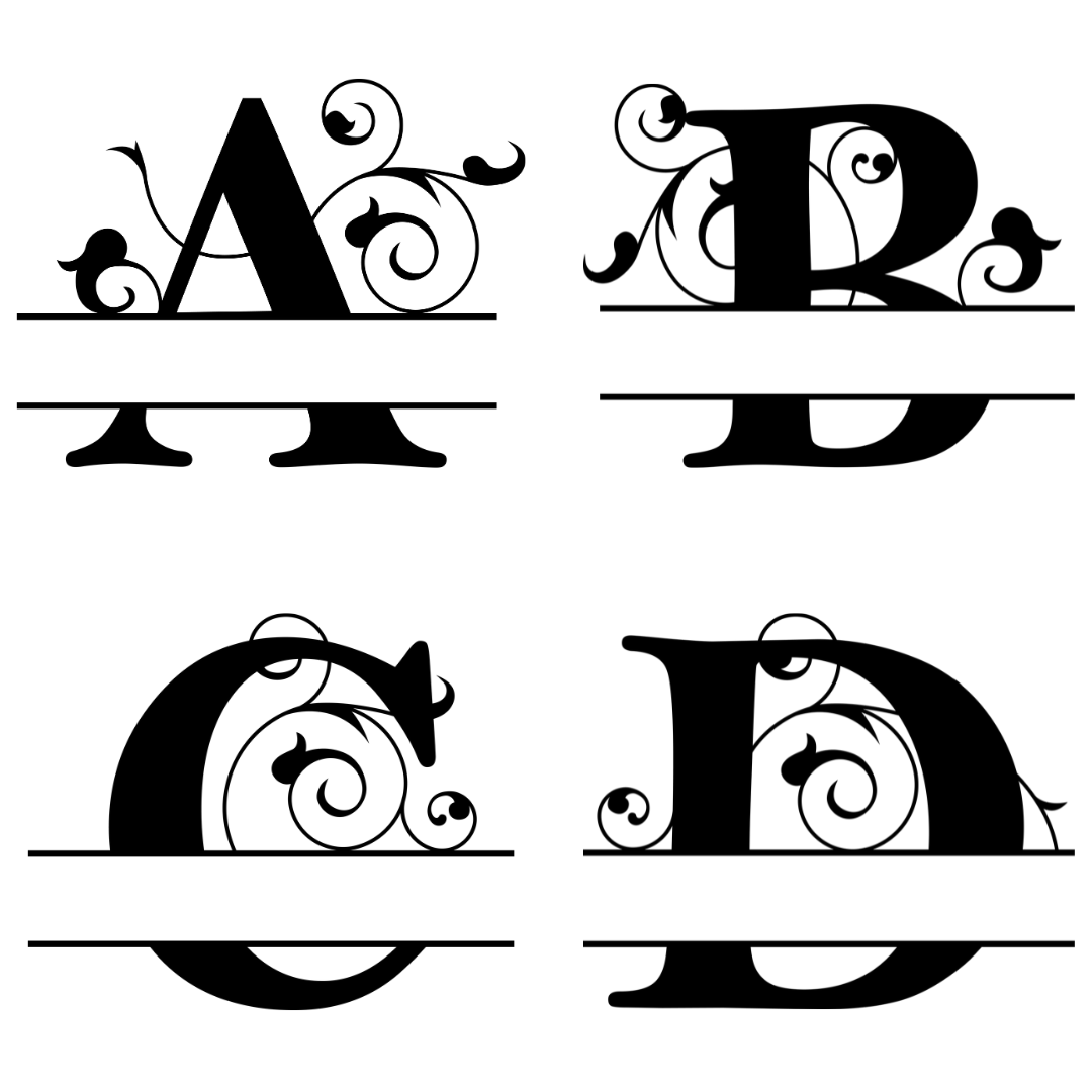 Split Letter Monogram