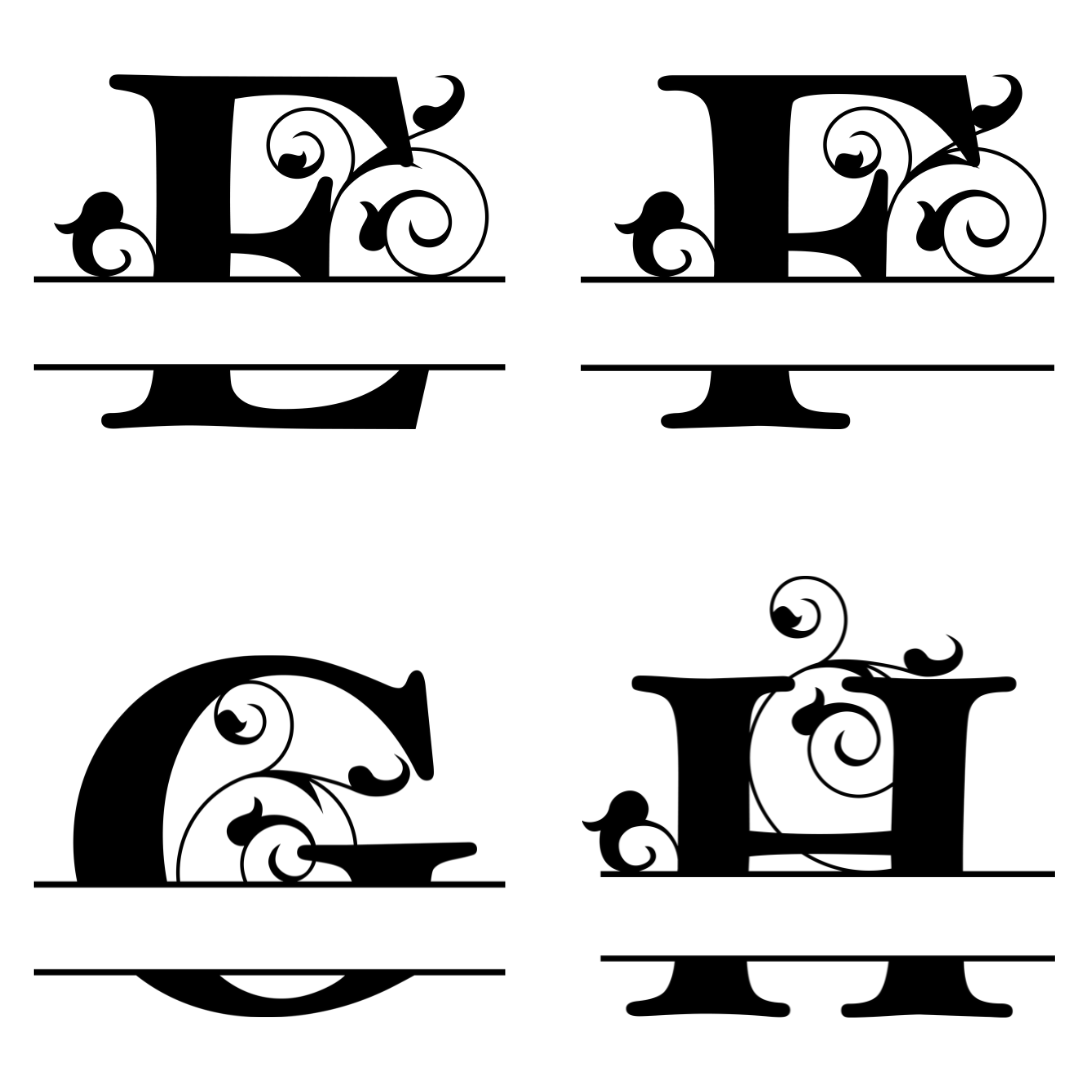 Split Letter Monogram