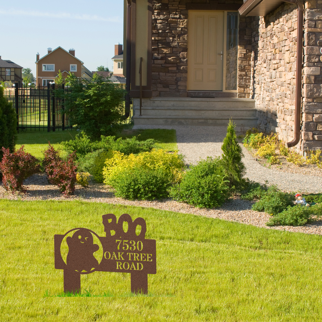 Boo Address Sign (Stakes)