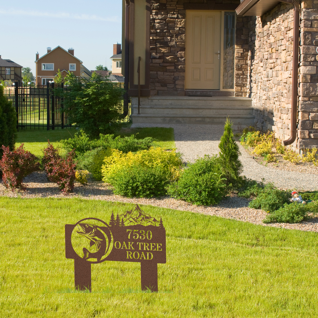 Fish No Chips Address Sign (Stakes)