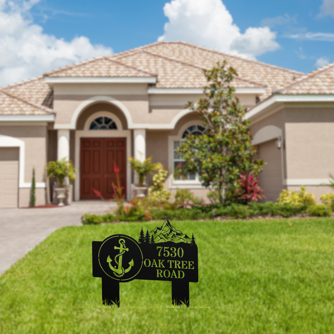 Anchor's Up Address Sign (Stakes)