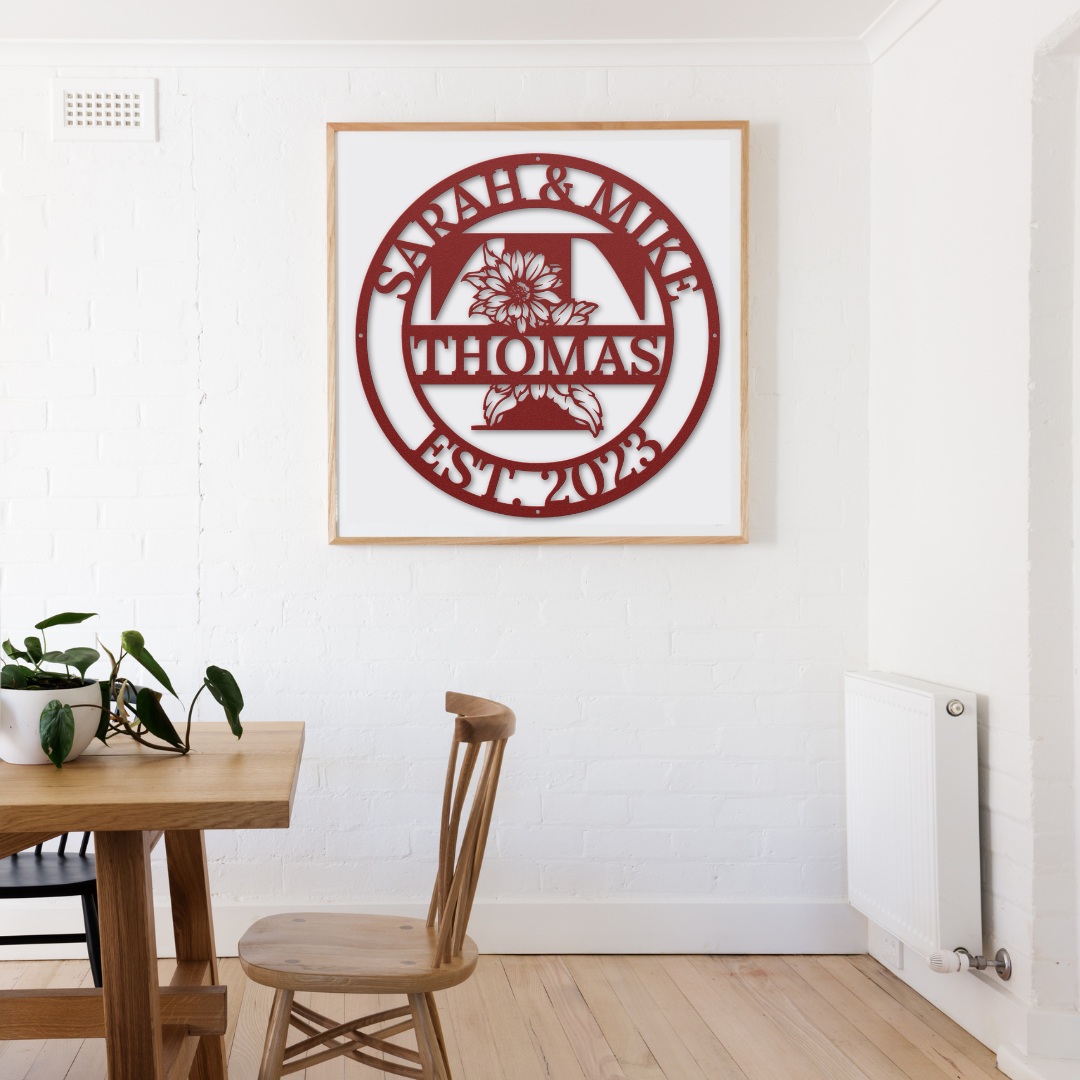 Sunflower Name Monogram