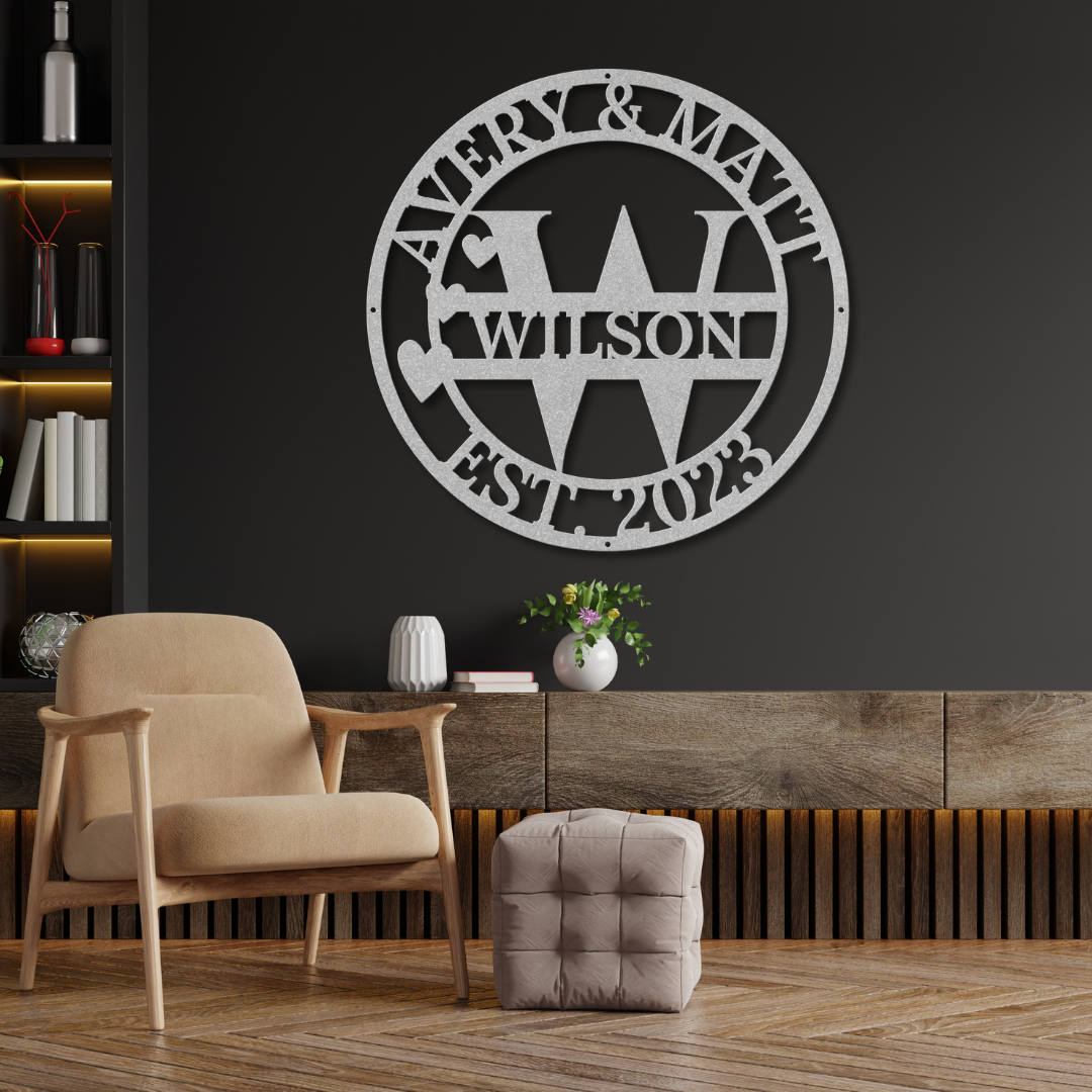 Hearts Name Monogram