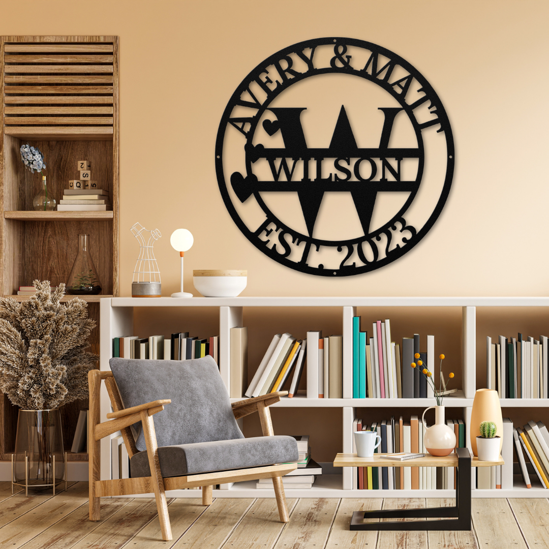 Hearts Name Monogram