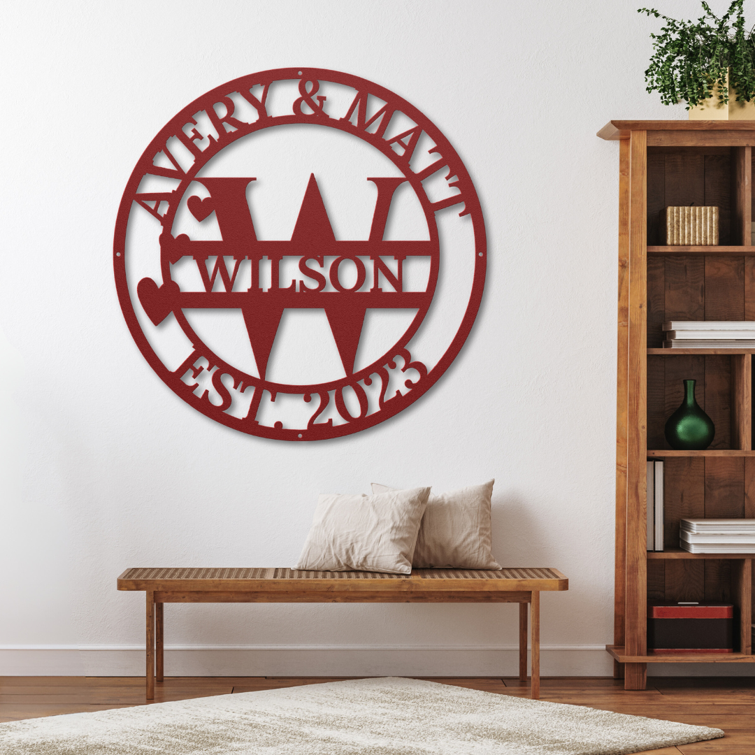 Hearts Name Monogram