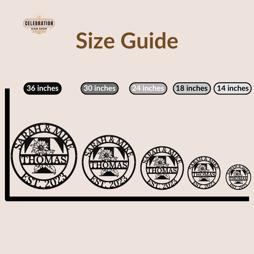 Sunflower Name Monogram