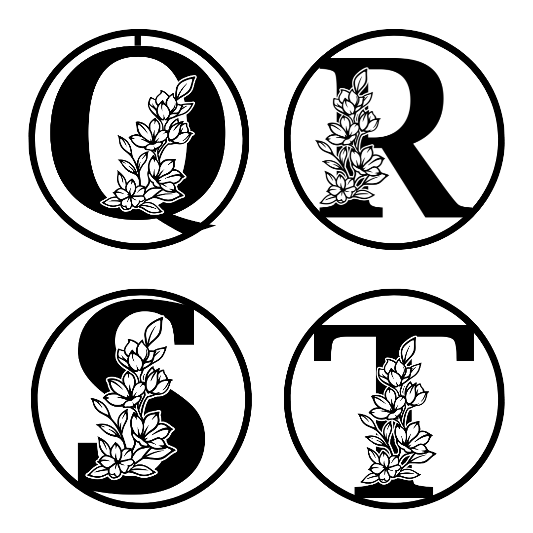 Full Bloom Name Monogram