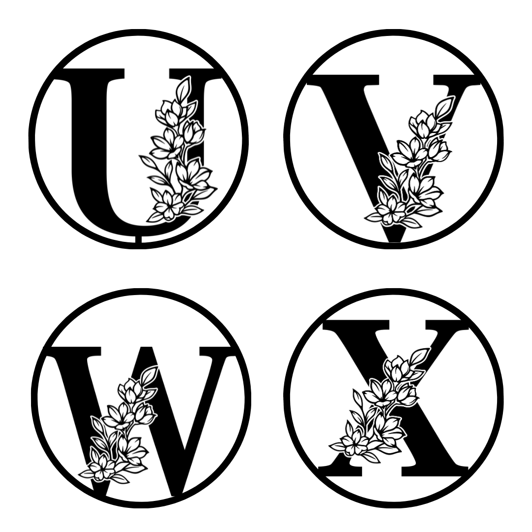 Full Bloom Name Monogram