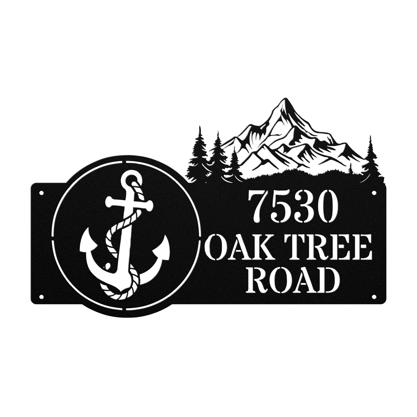 Anchor's Up Address Sign