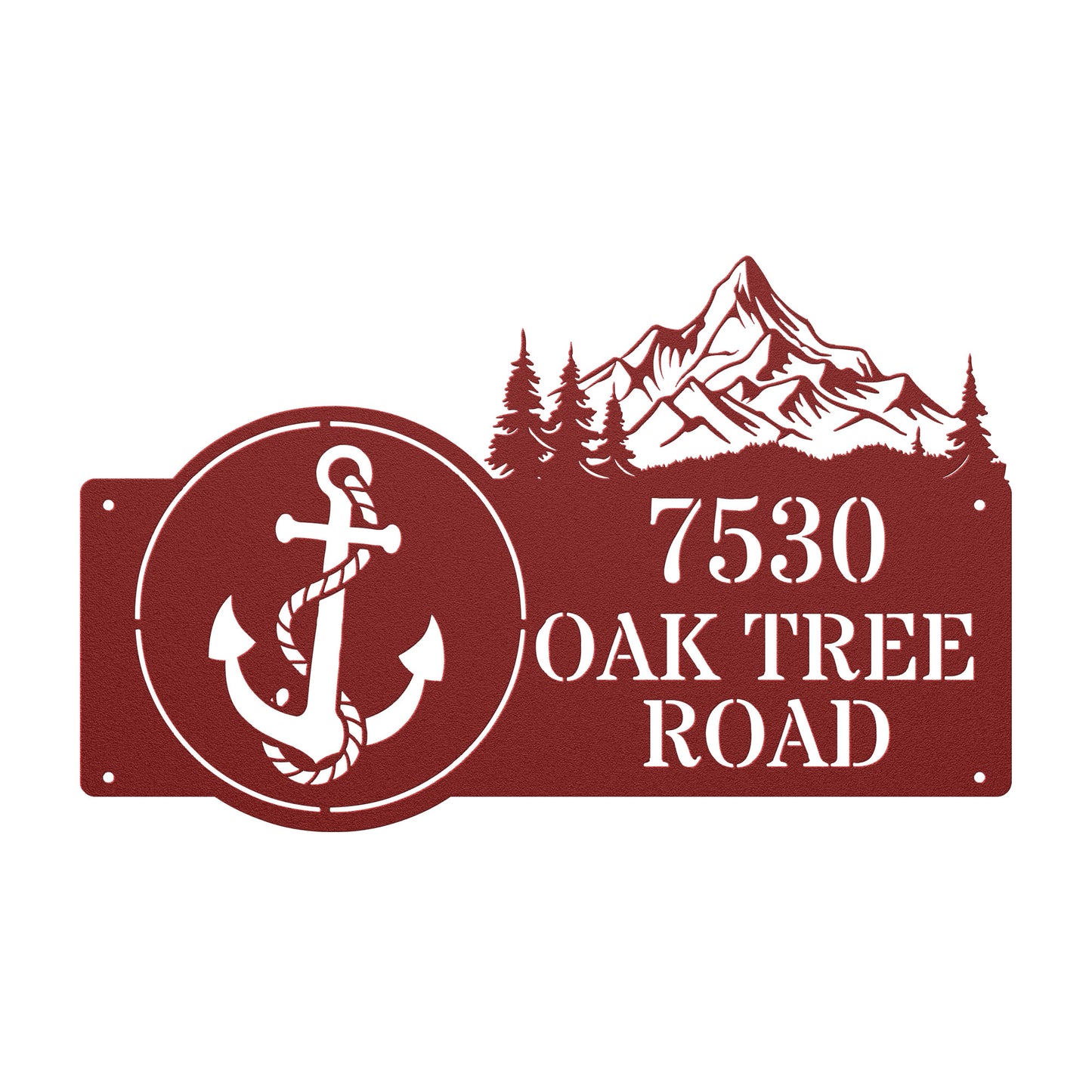 Anchor's Up Address Sign