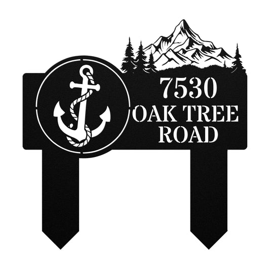 Anchor's Up Address Sign (Stakes)