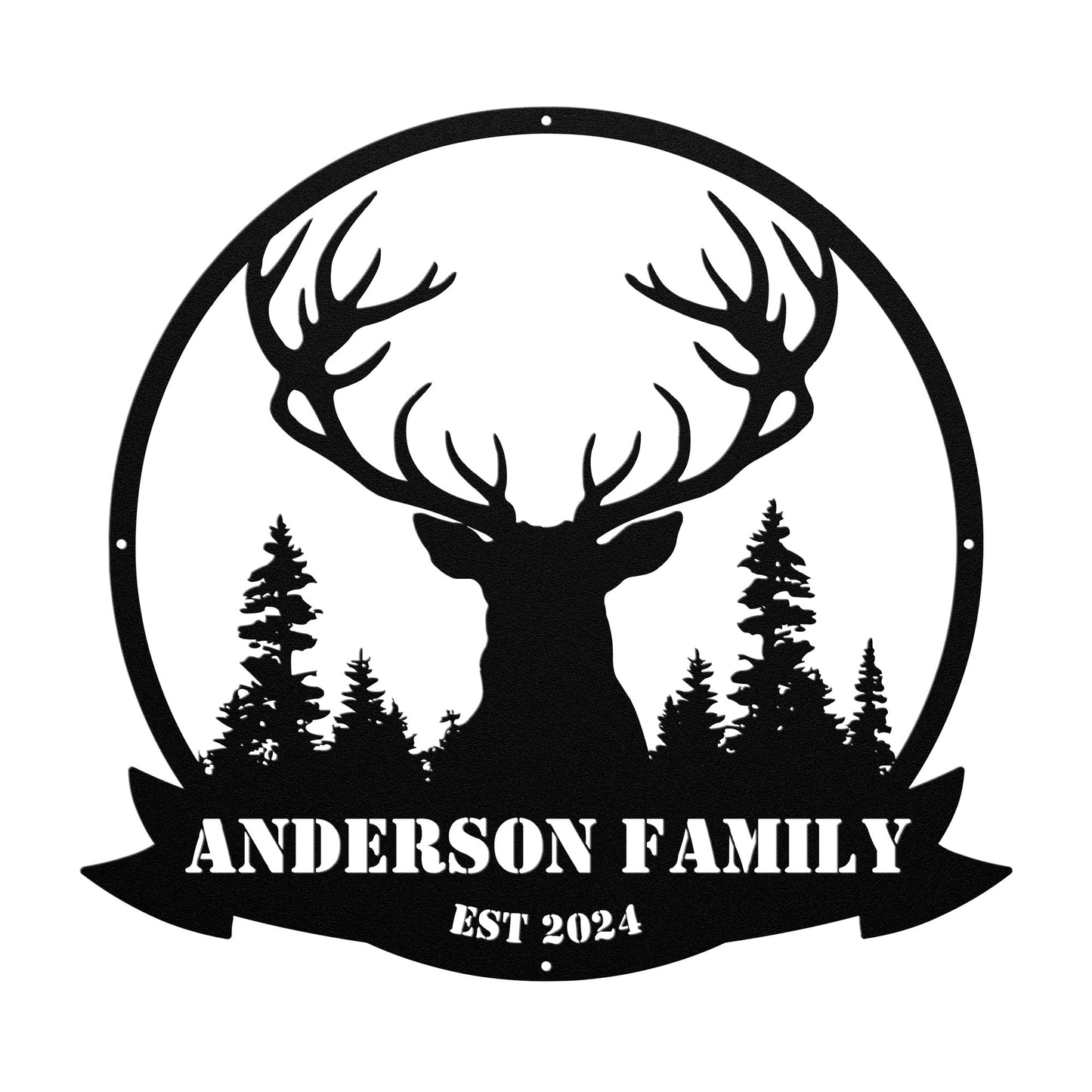 Buck Head Name Monogram