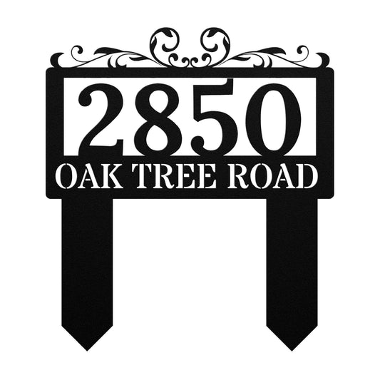 Elegant Address Sign (stakes)