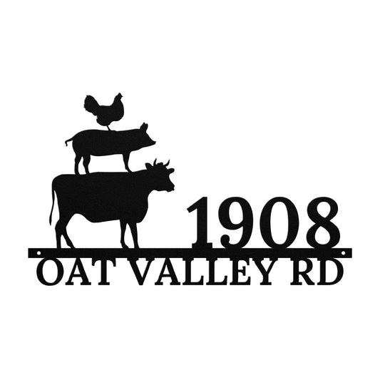 Farmer Brown Address Sign