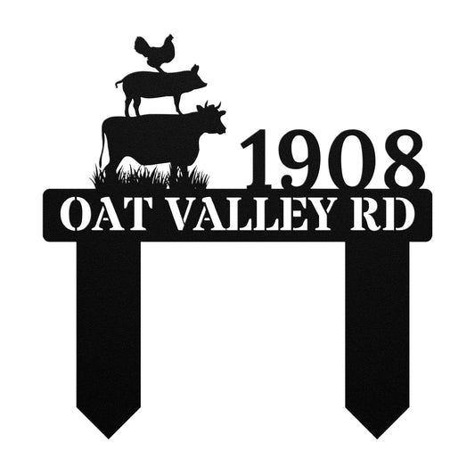 Farmer Brown Address Sign (Stakes)