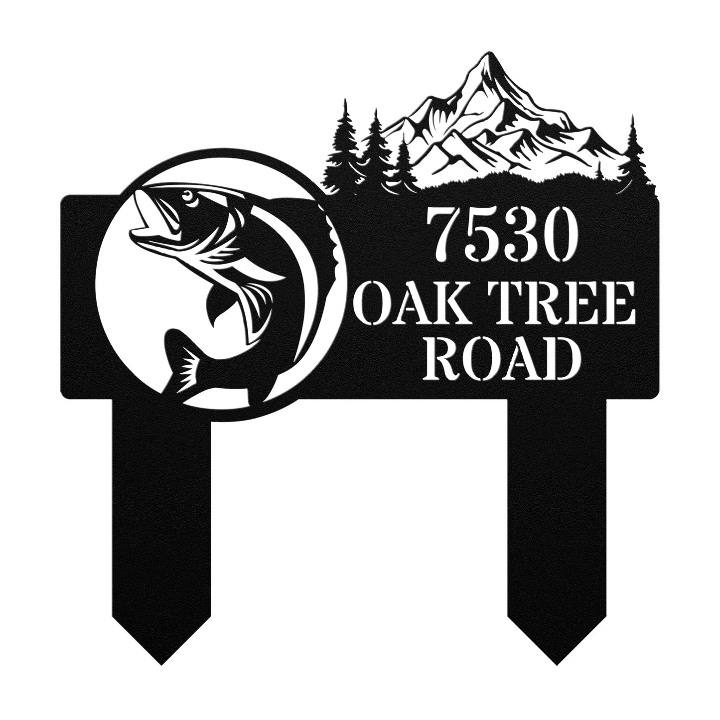 Fish No Chips Address Sign (Stakes)