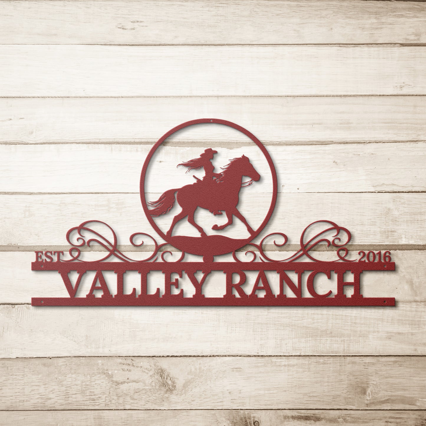 Galloping Cowgirl Monogram