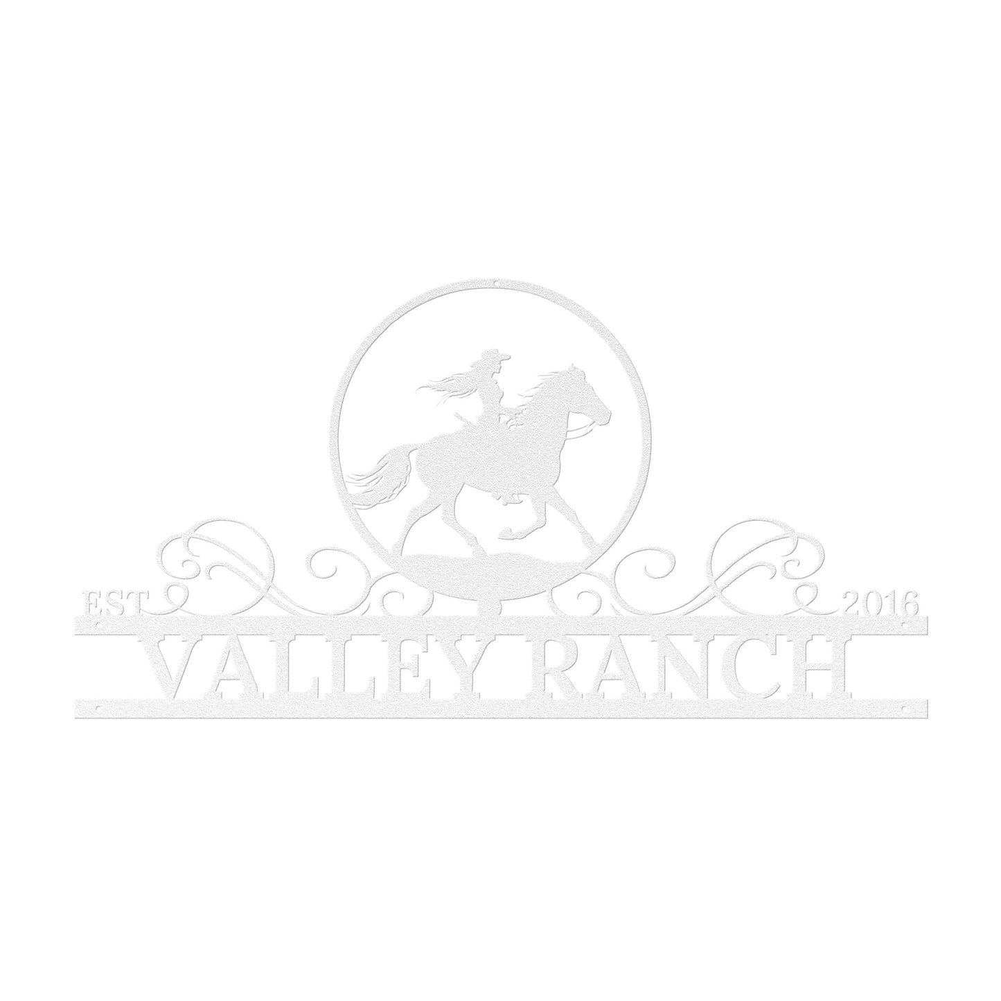 Galloping Cowgirl Monogram