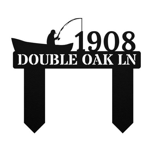 Gone Fishing Address Sign