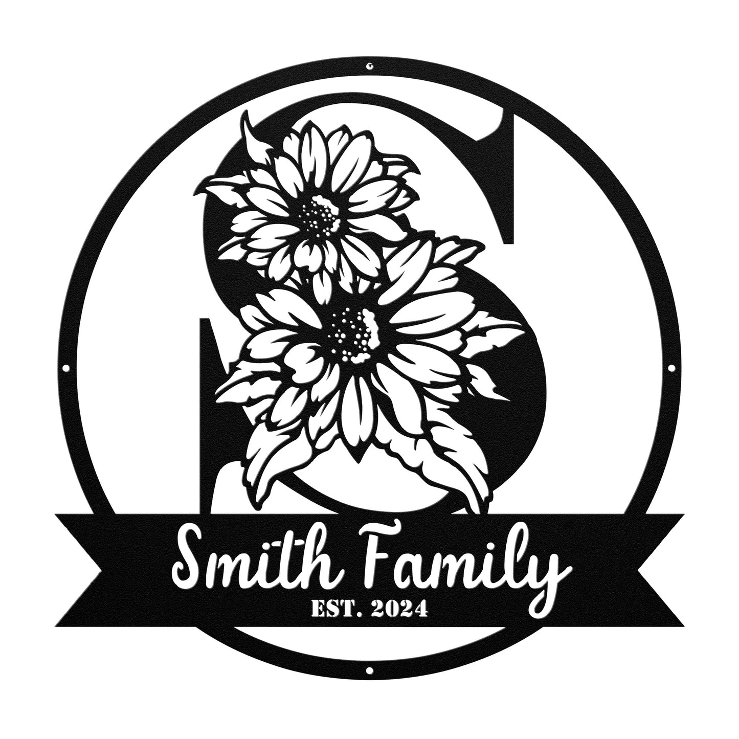 Heritage Bloom Name Monogram