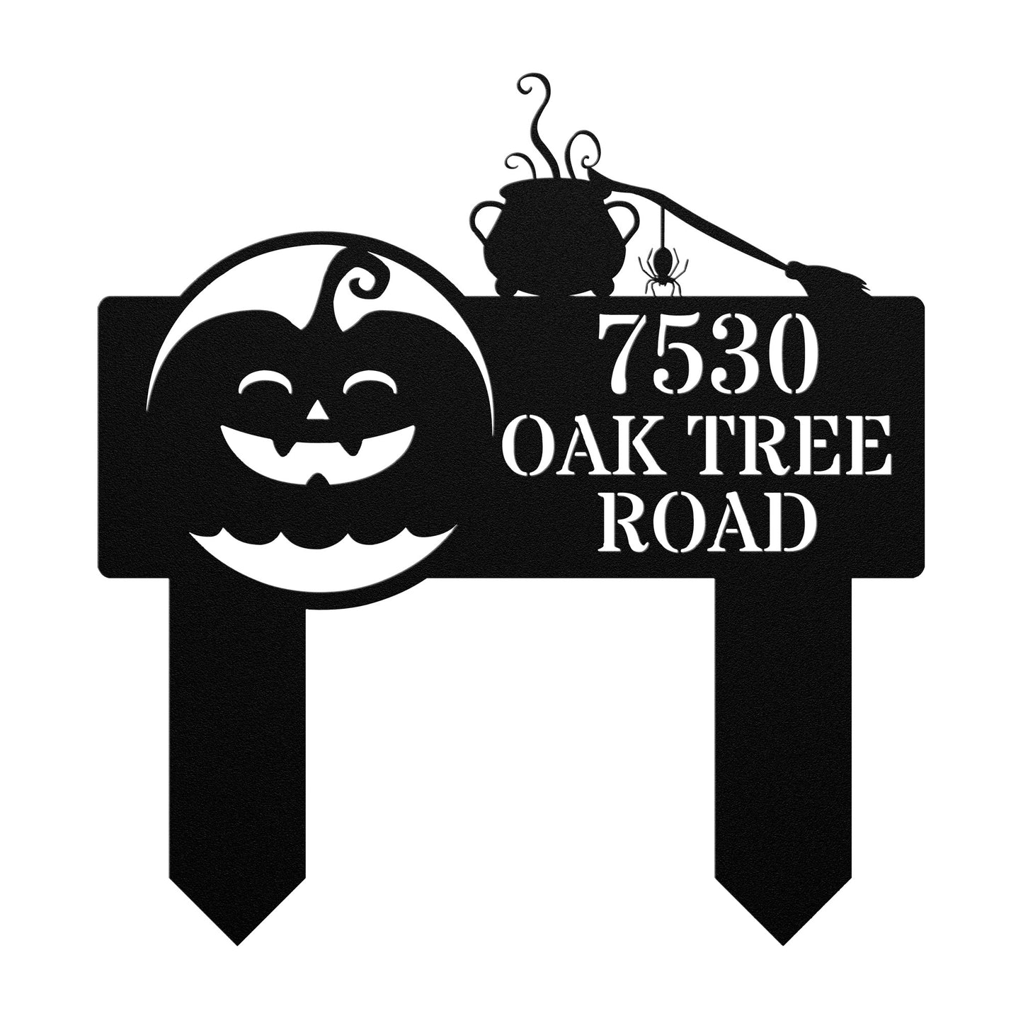 Jack-O-Lantern Address Sign (Stakes)