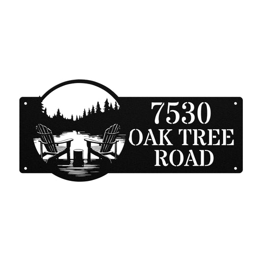 Lake View Address Sign
