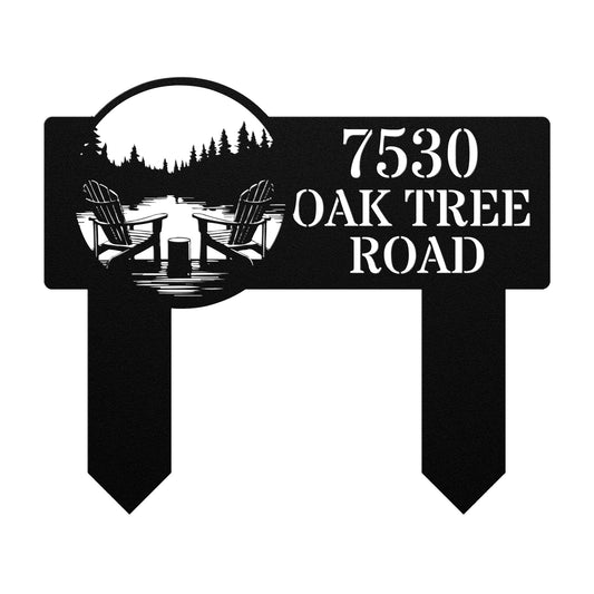 Lake View Address Sign (stakes)