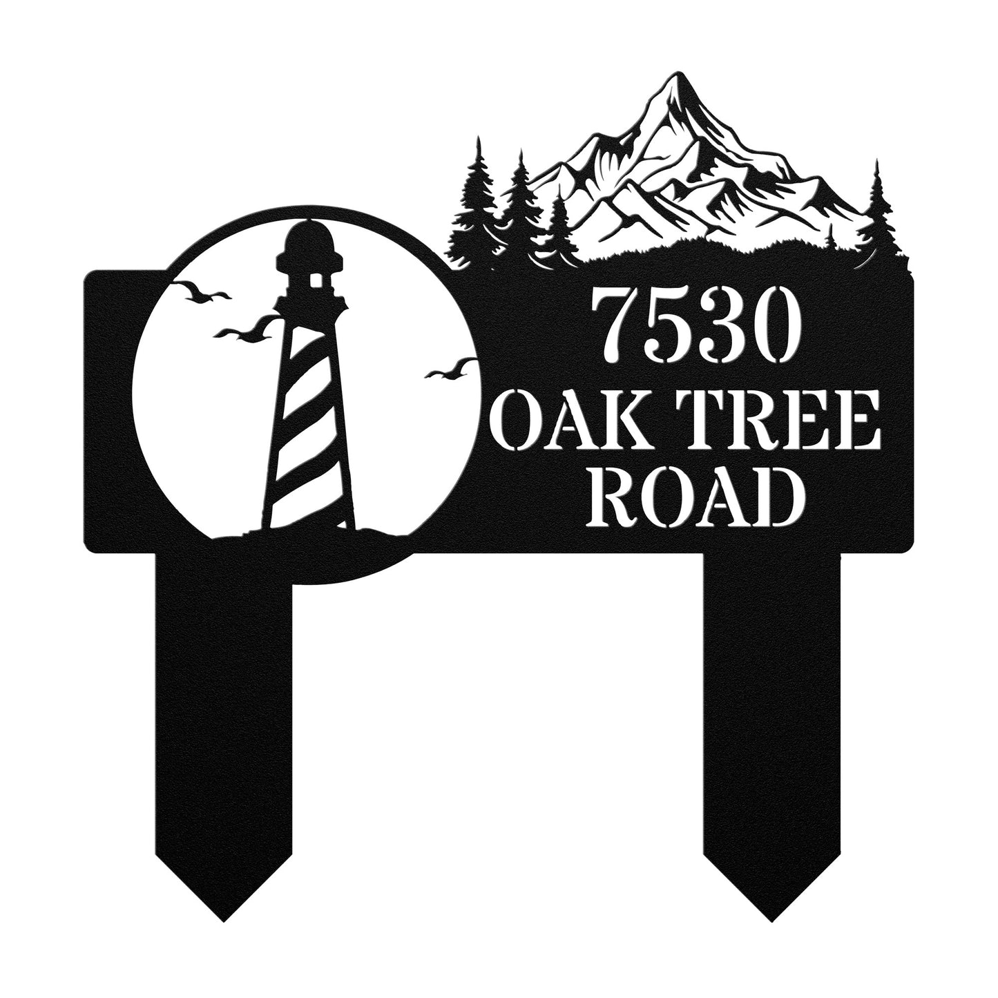 Lighthouse Address Sign (Stakes)