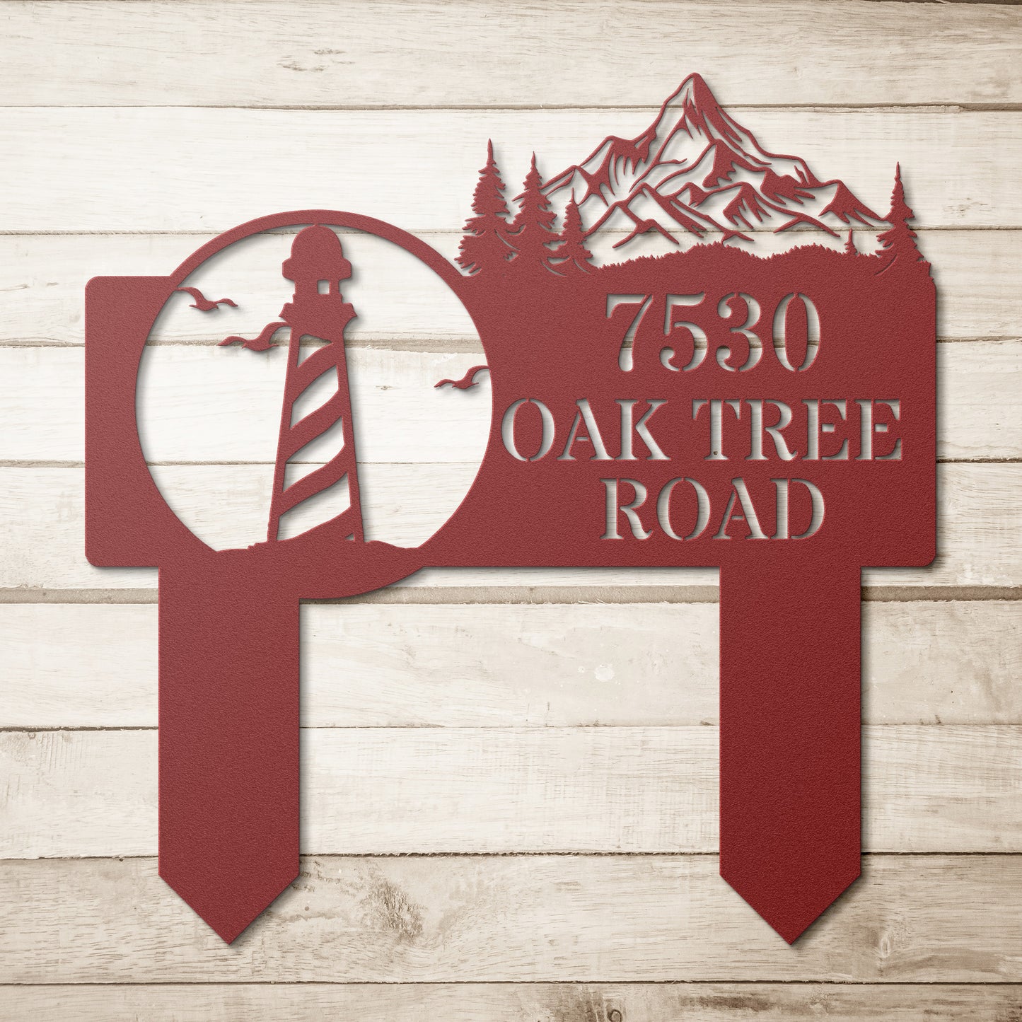 Lighthouse Address Sign (Stakes)