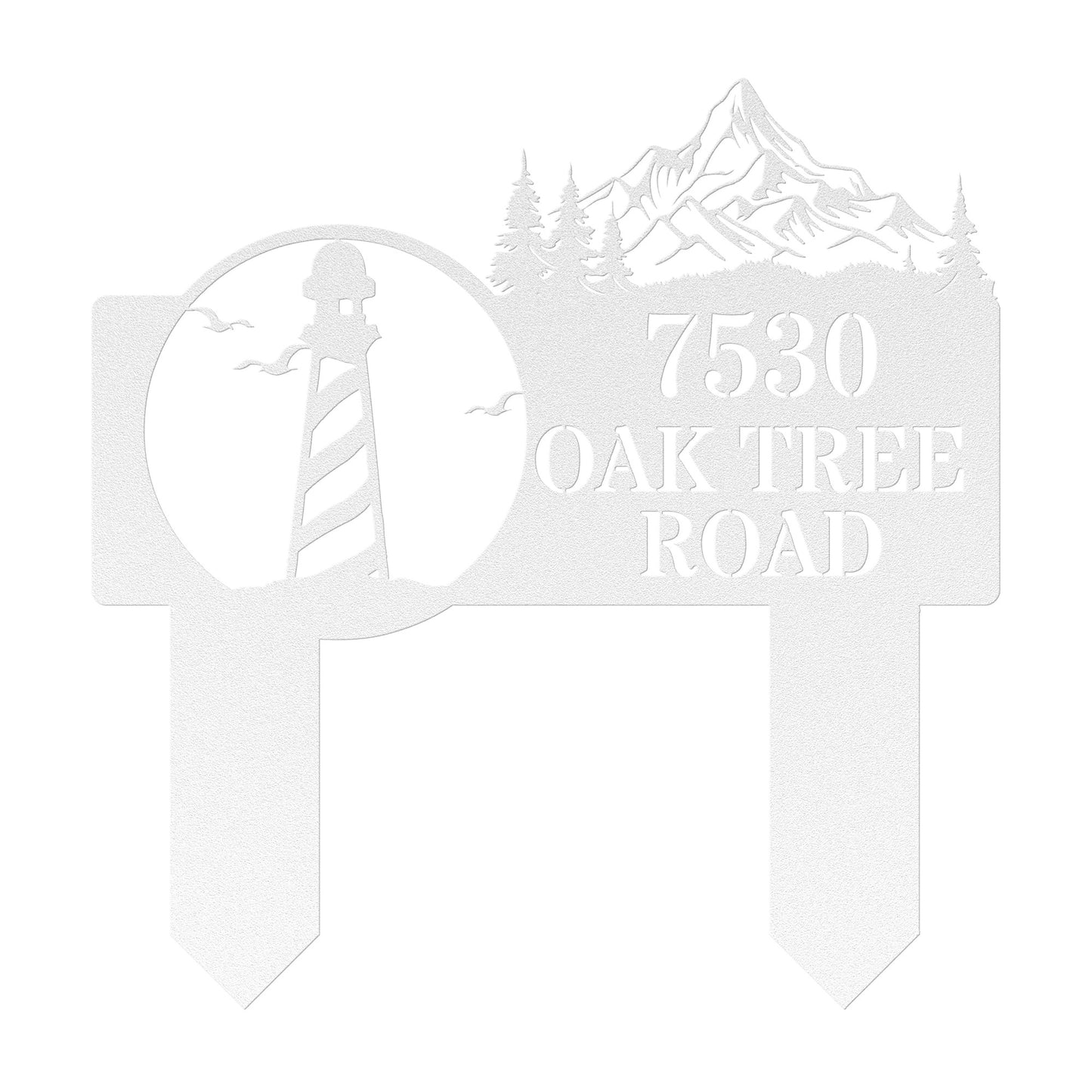 Lighthouse Address Sign (Stakes)