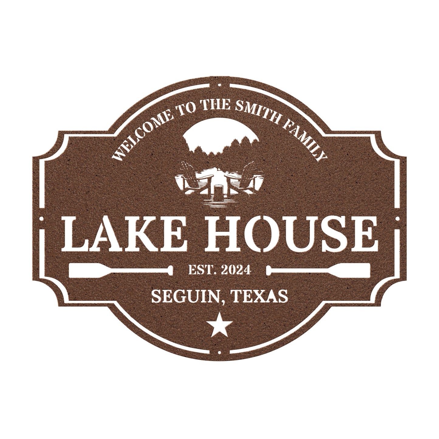 Lone Star Lake House Sign