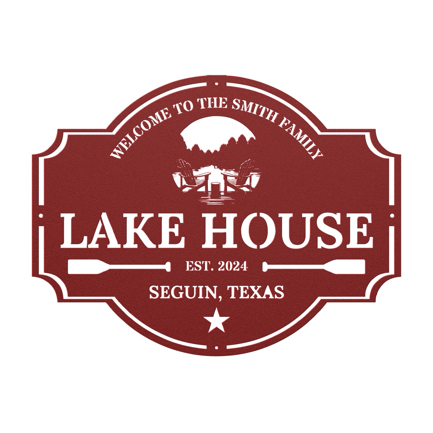 Lone Star Lake House Sign