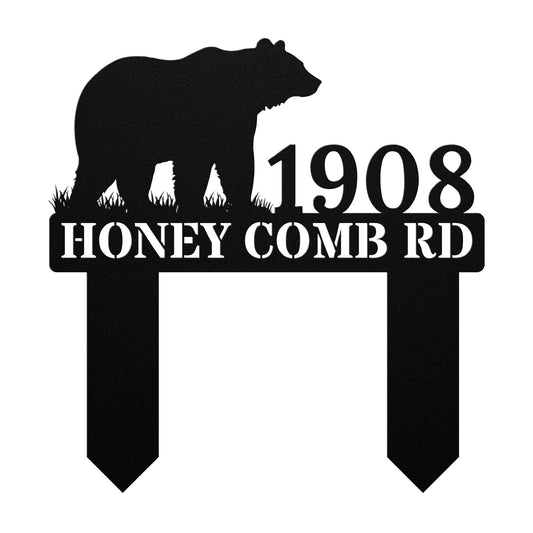 Mr. Bear Address Sign (Stakes)