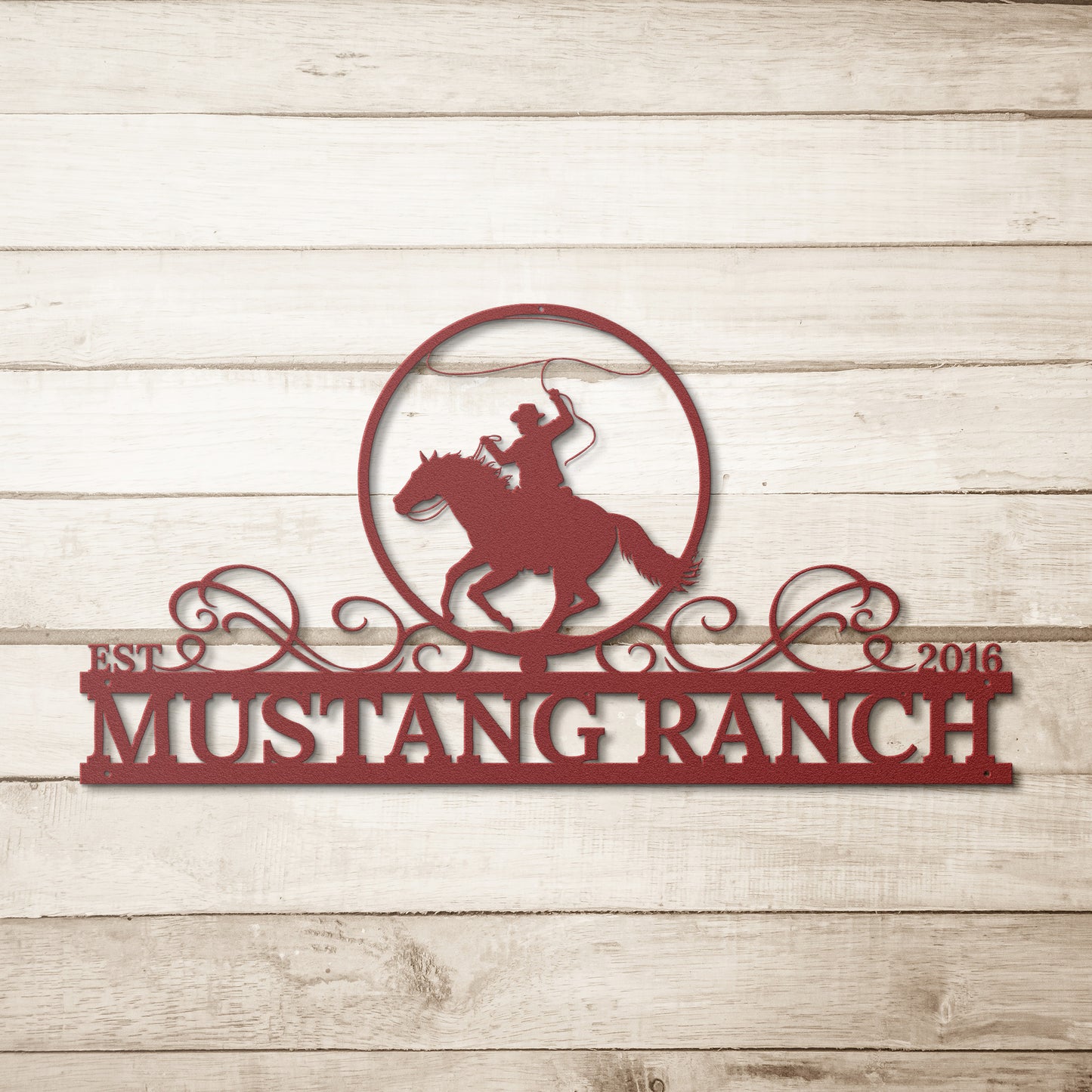 Roping Cowboy Monogram