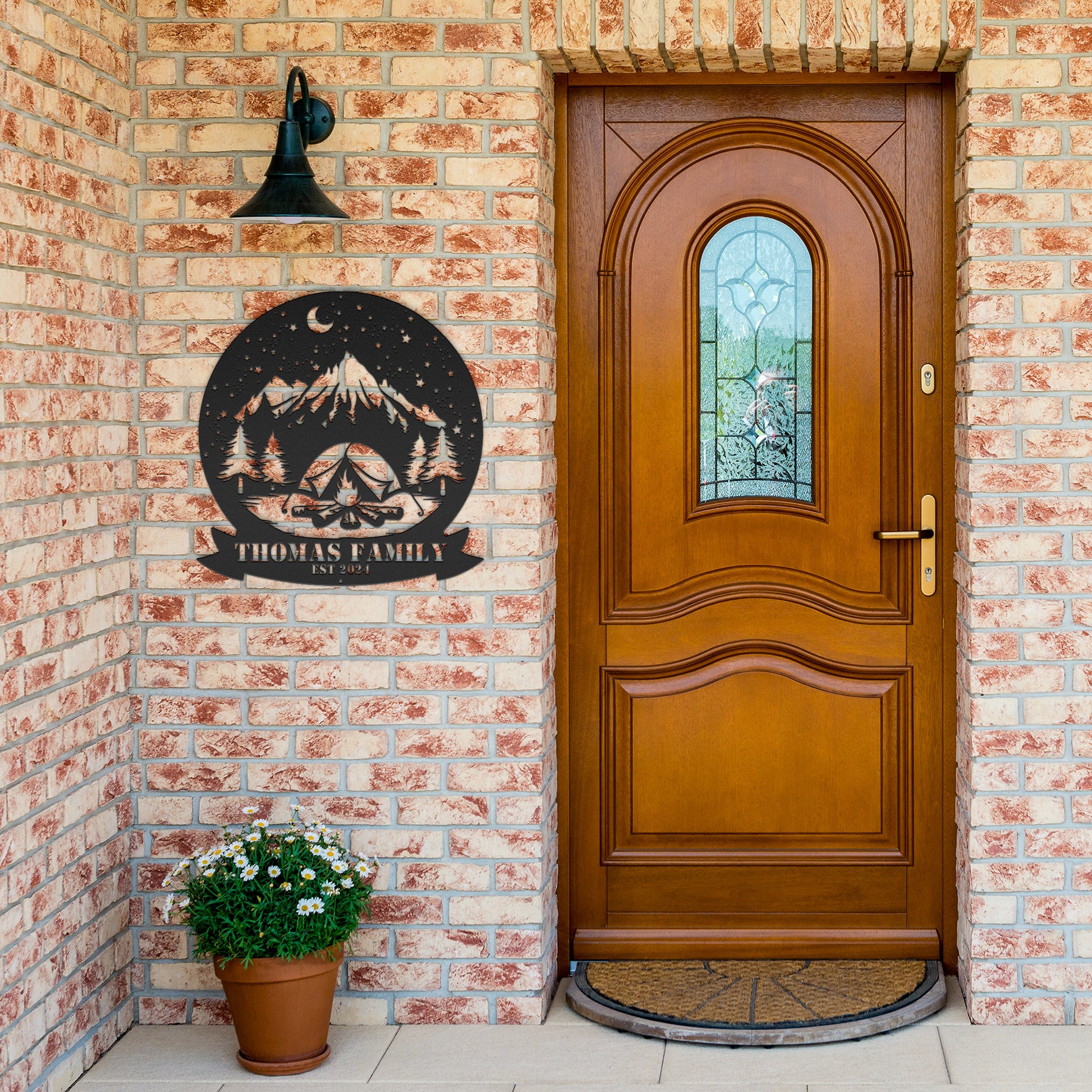 personalized metal wedding last name sign